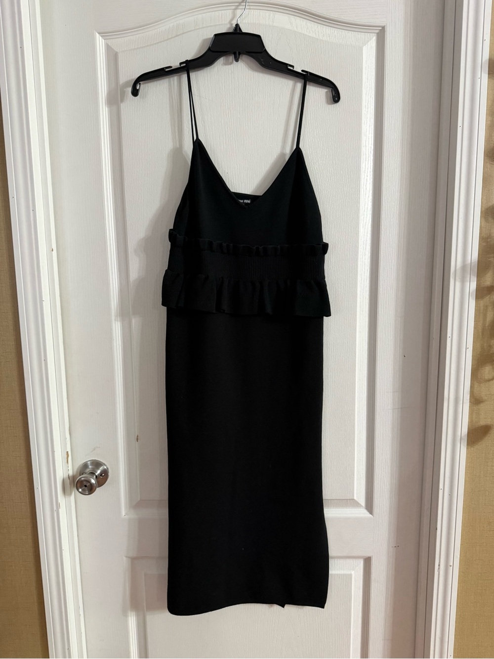Gianni Bini Spaghetti Strap Peplum Ruffle Dress Sz S. SP-100